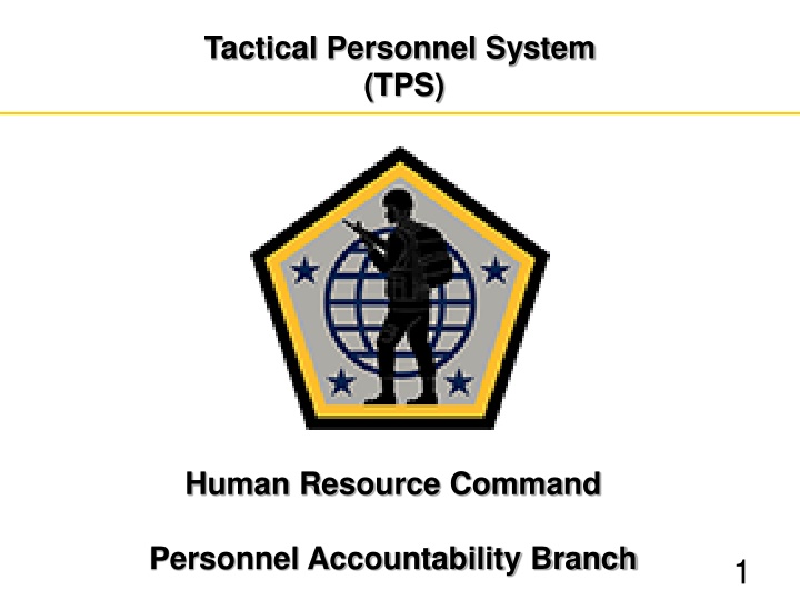 tactical personnel system tps