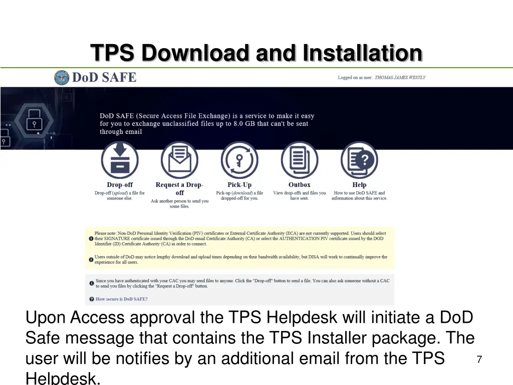 tps download and installation 1