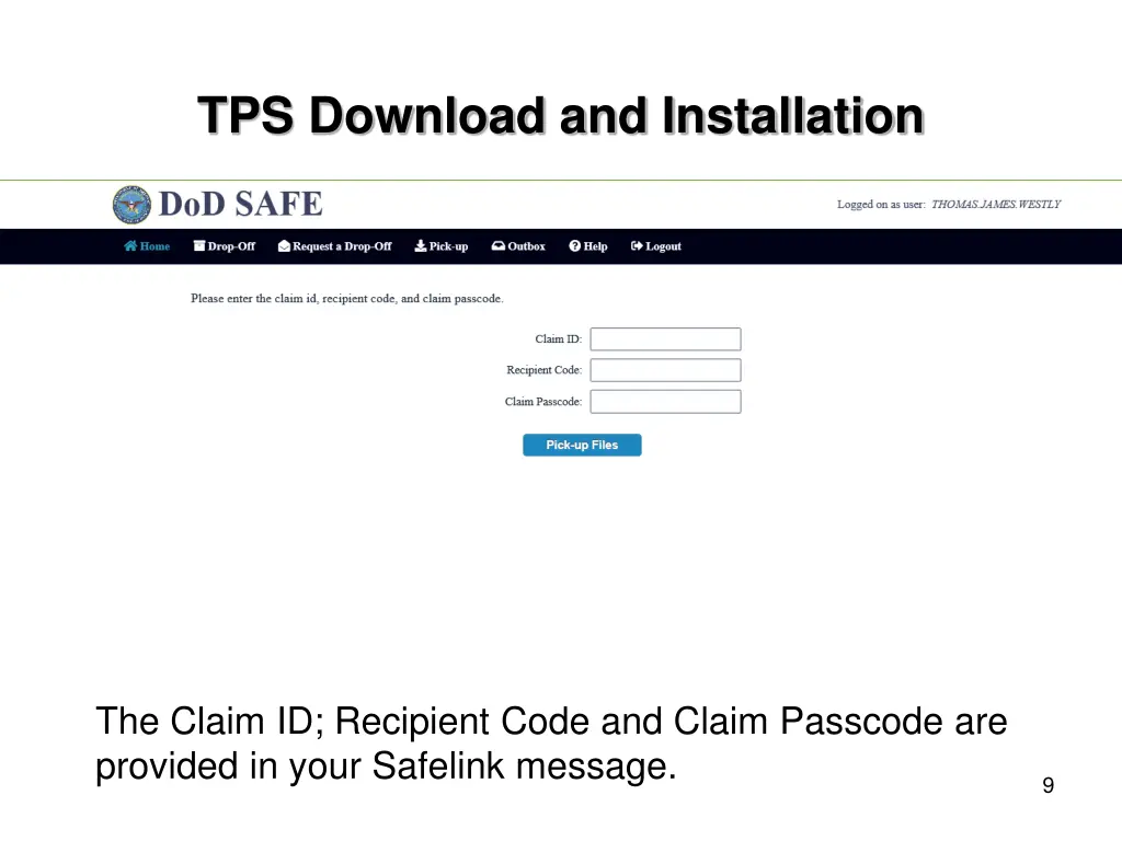 tps download and installation 3