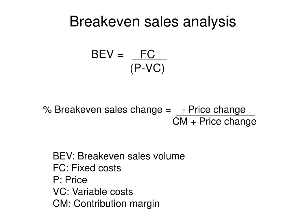 breakeven sales analysis 1