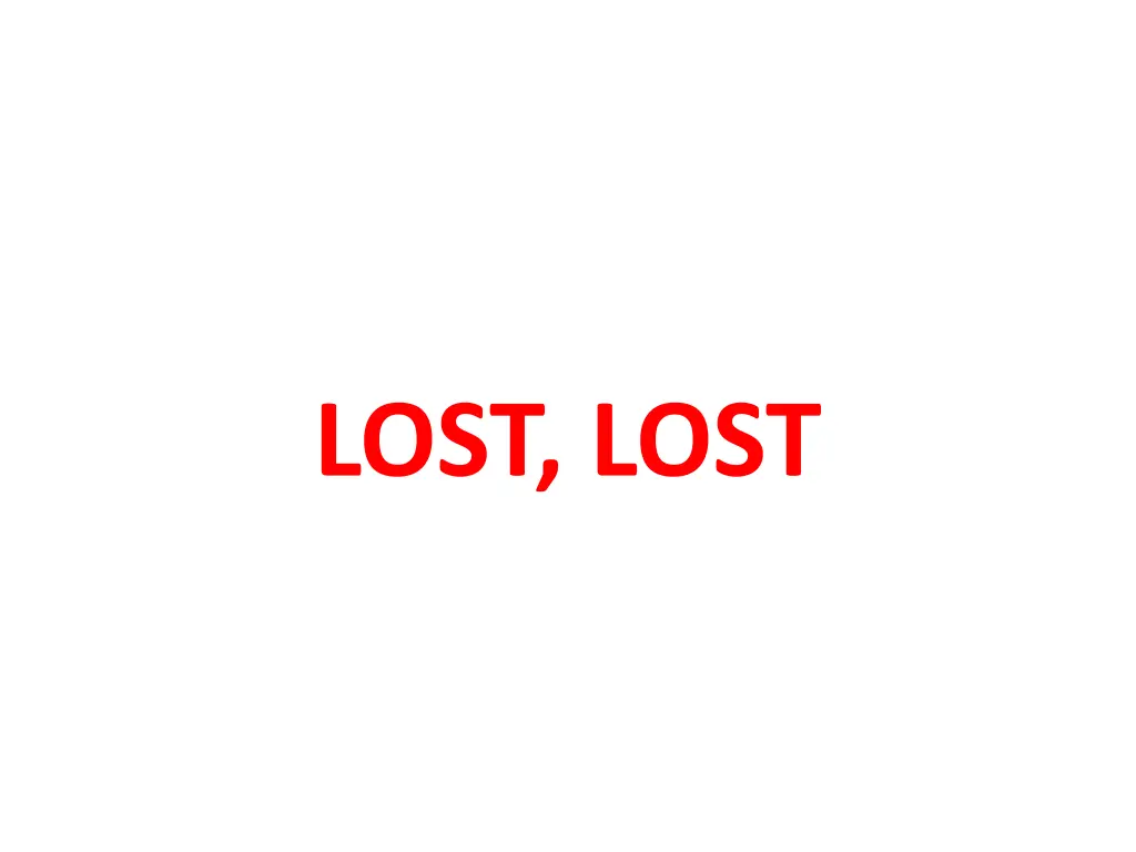 lost lost