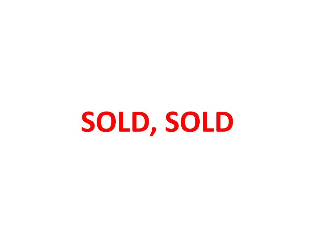 sold sold