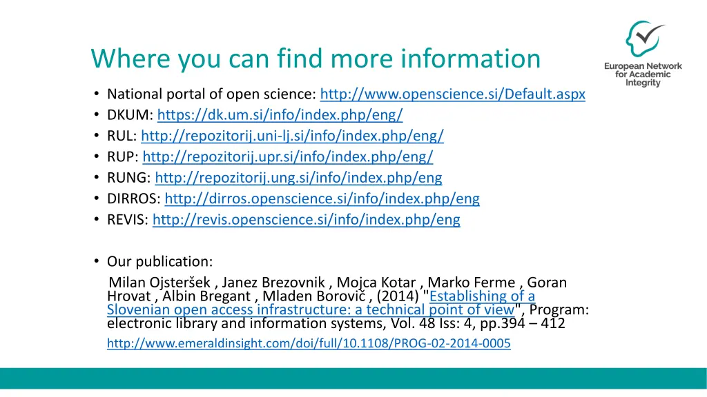 where you can find more information