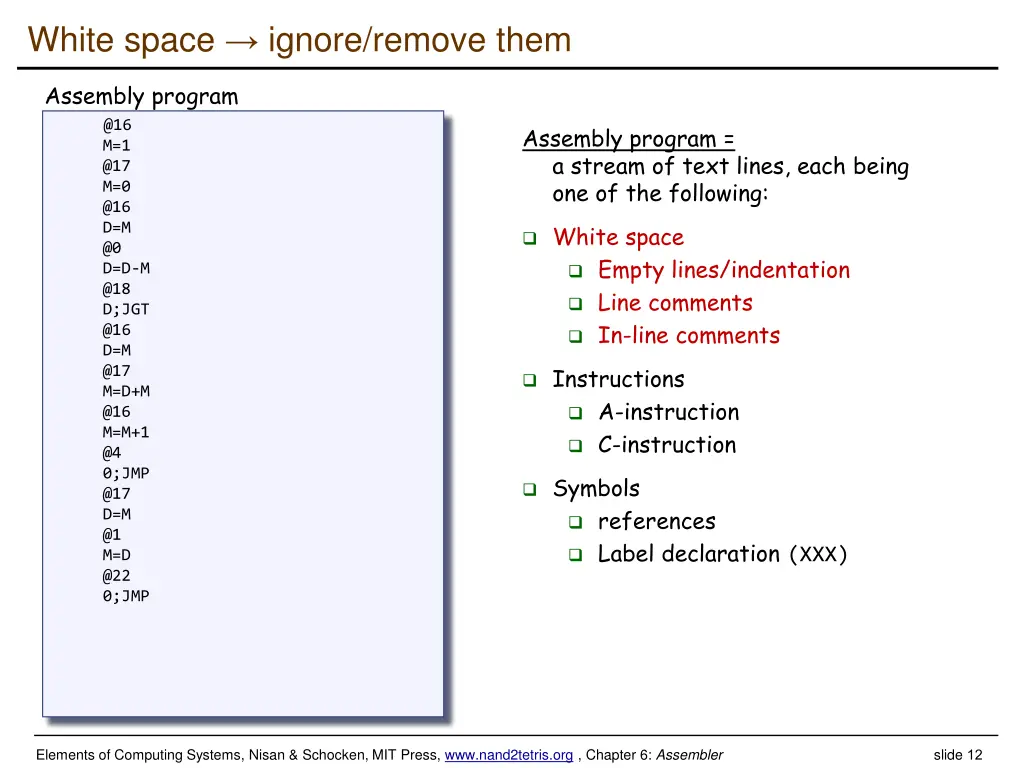 white space ignore remove them