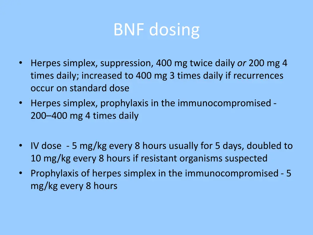 bnf dosing 1