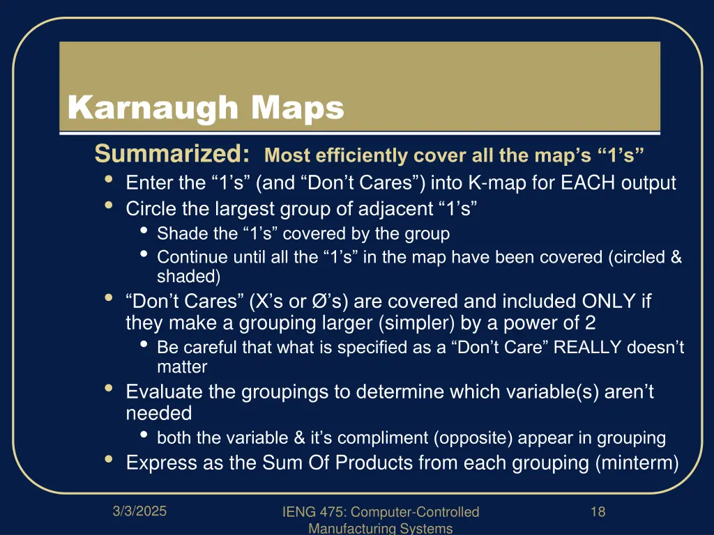 karnaugh maps