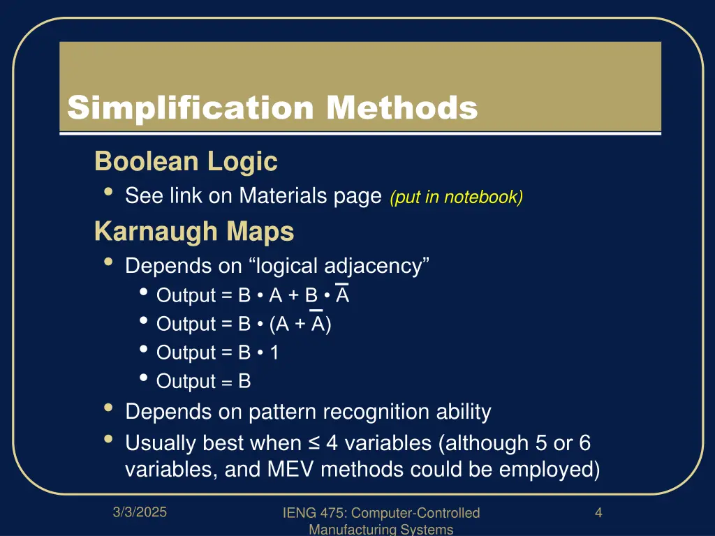simplification methods