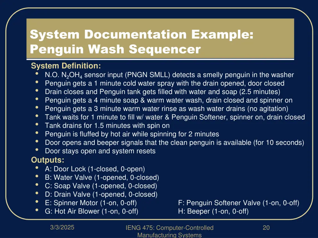 system documentation example penguin wash