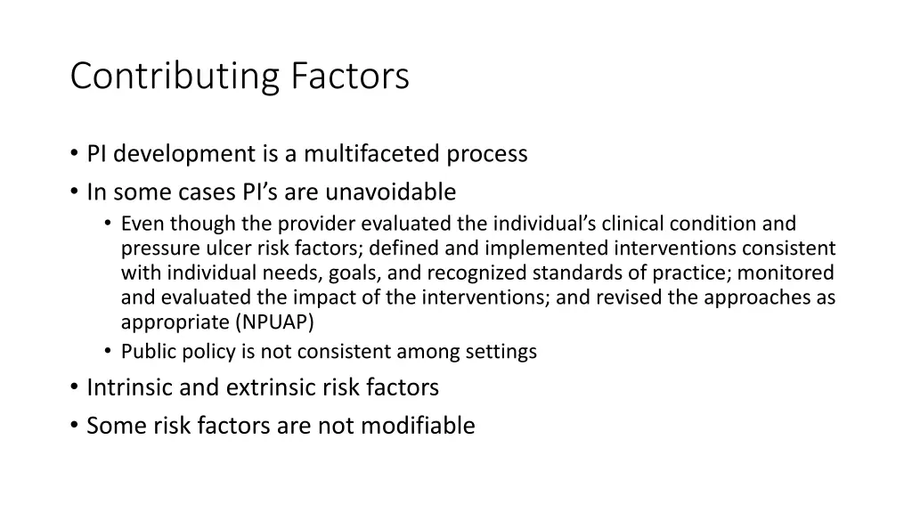 contributing factors