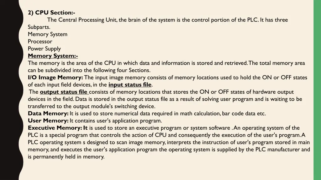 2 cpu section the central processing unit