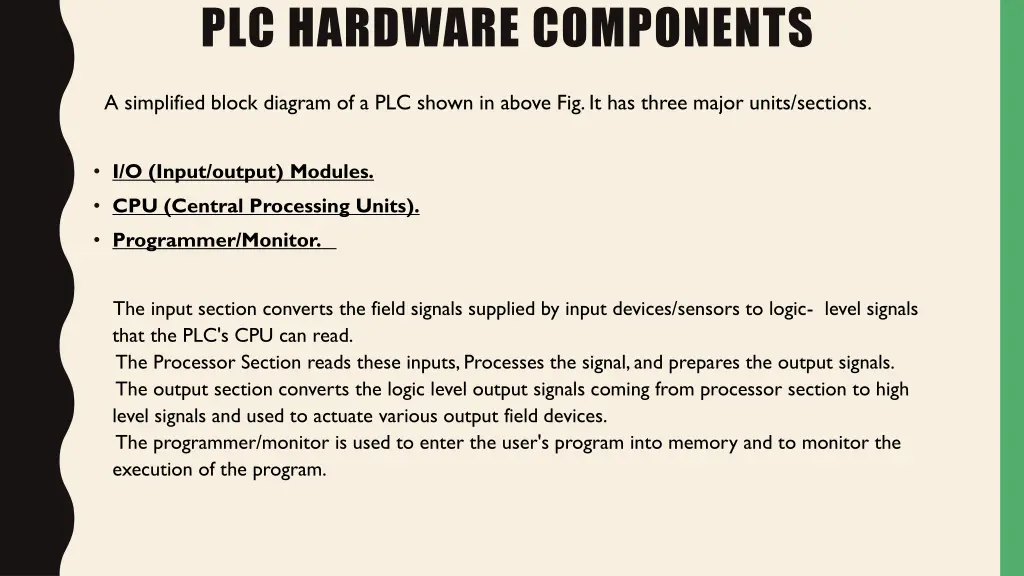 plc hardware components