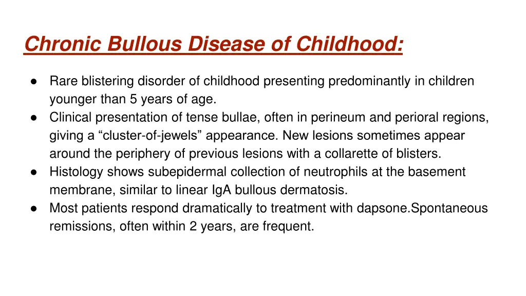chronic bullous disease of childhood