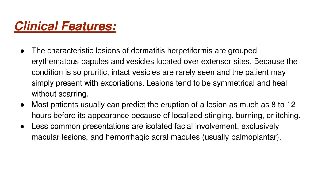 clinical features 2