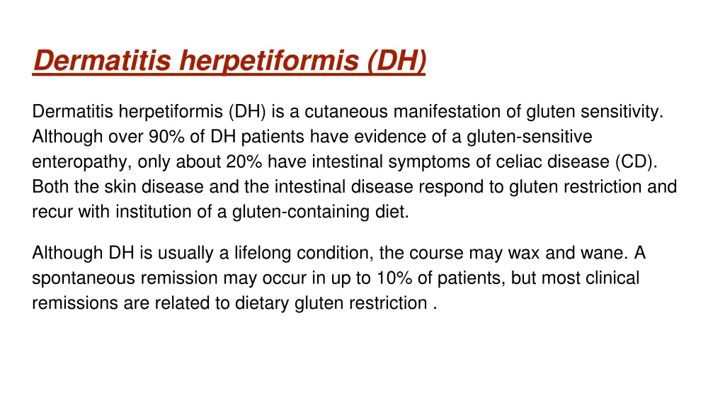 dermatitis herpetiformis dh