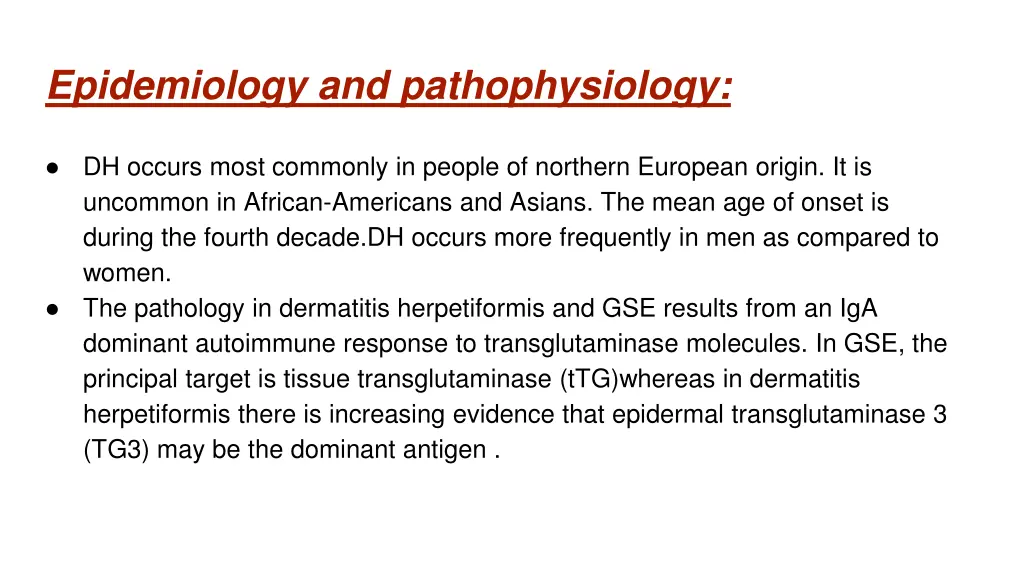 epidemiology and pathophysiology