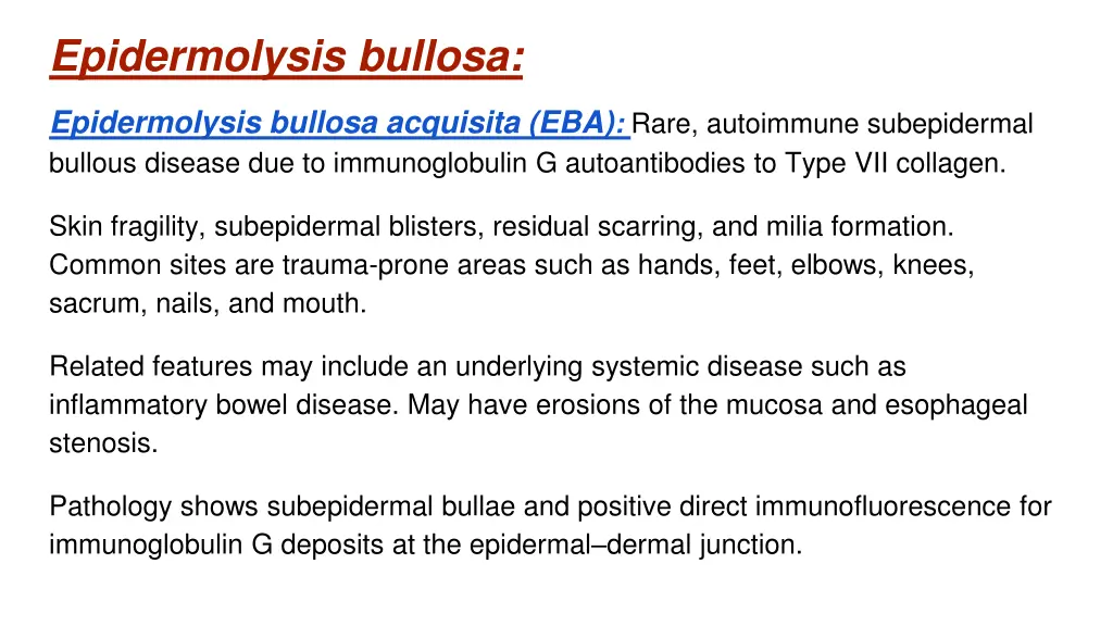 epidermolysis bullosa