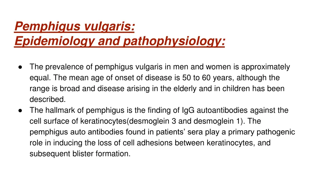 pemphigus vulgaris epidemiology