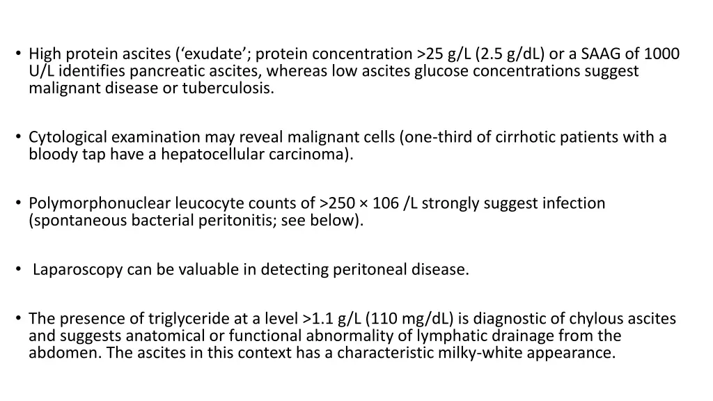 high protein ascites exudate protein