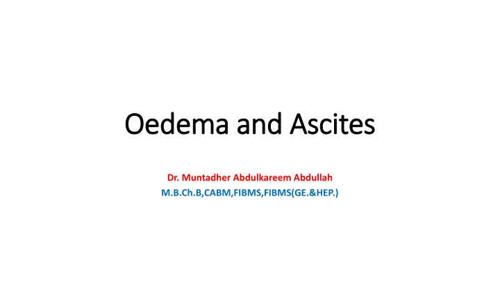 oedema and ascites oedema and ascites
