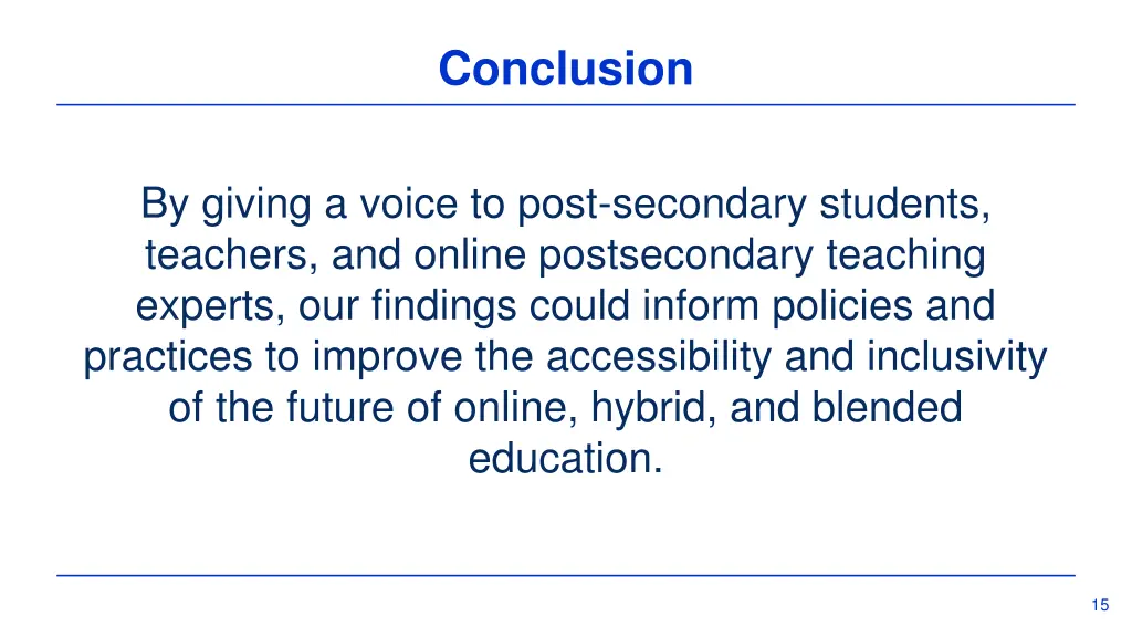 conclusion