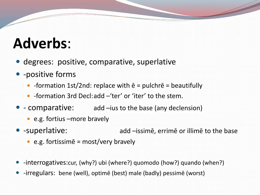 adverbs