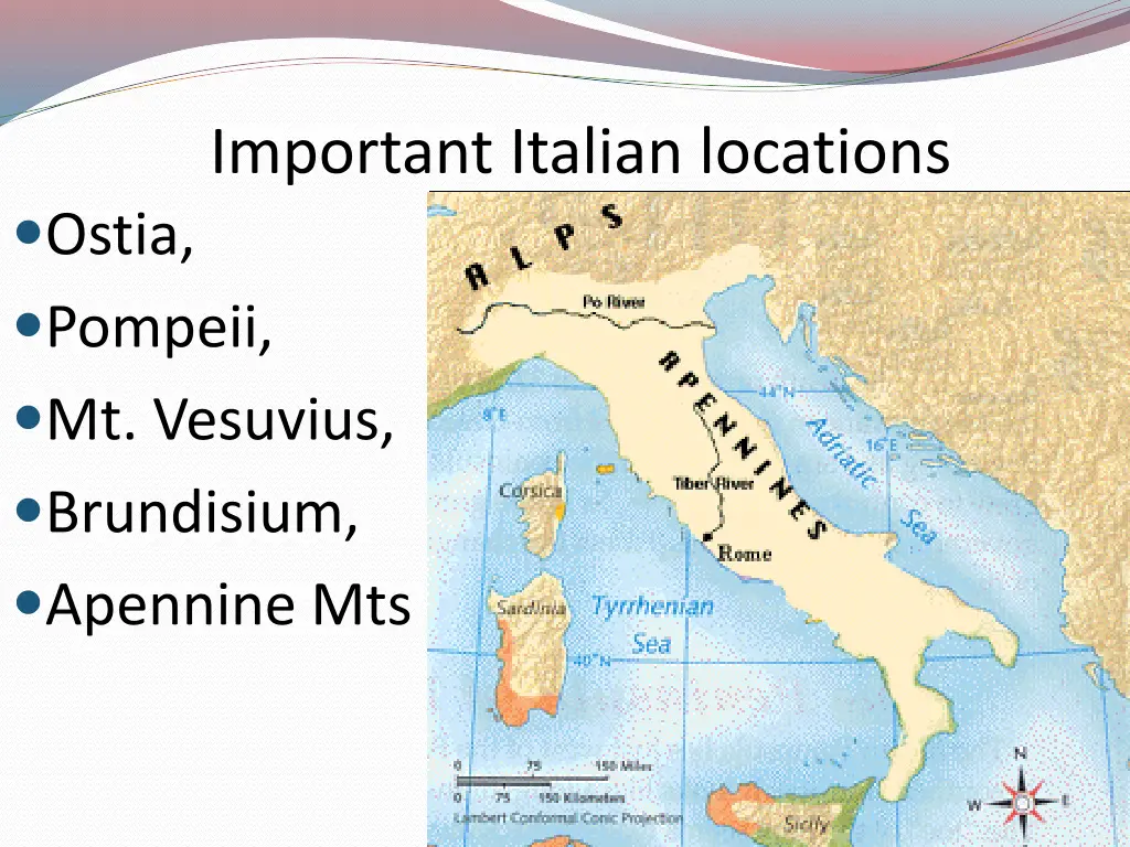 important italian locations ostia pompeii