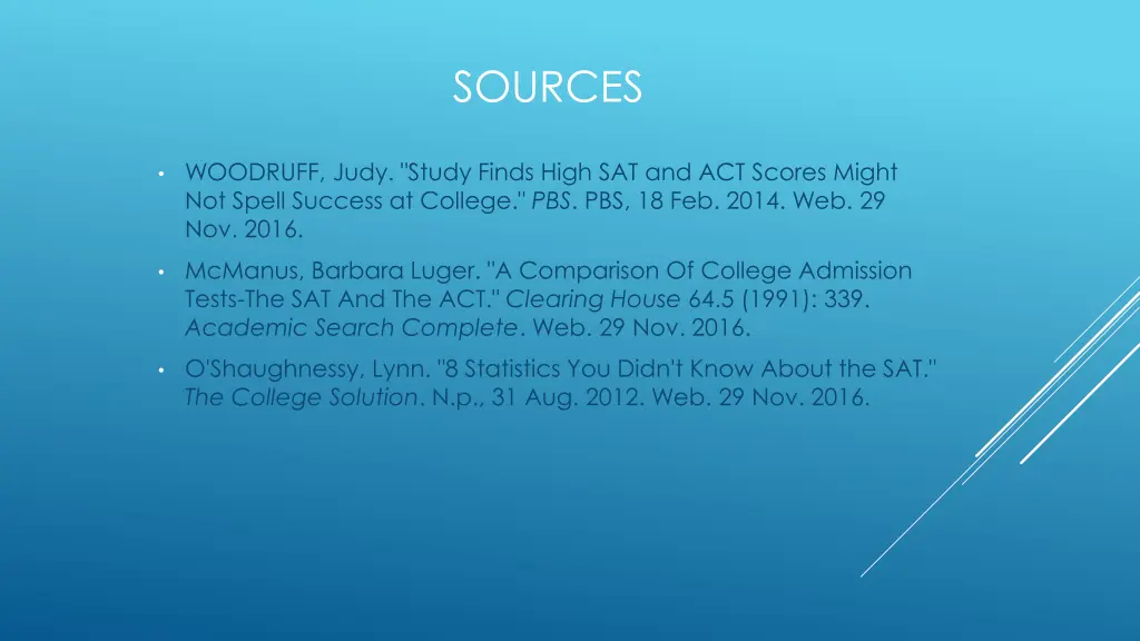 sources