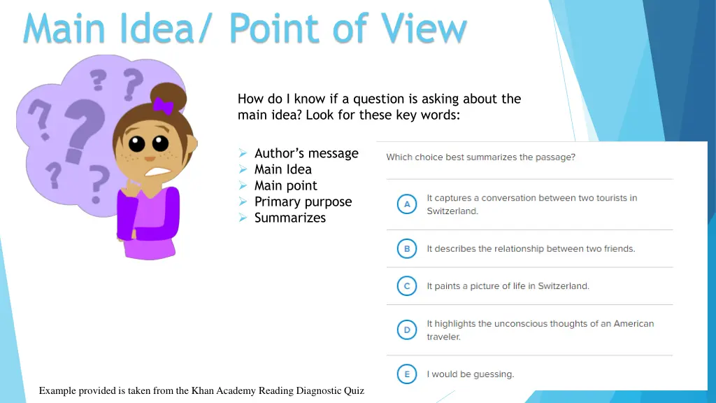 main idea point of view
