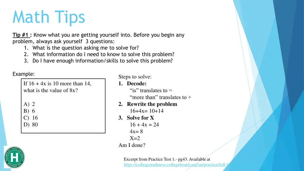 math tips