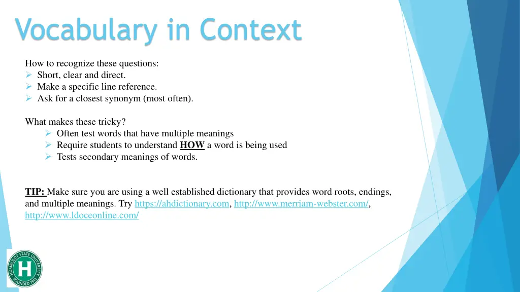 vocabulary in context
