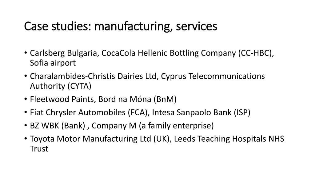 case studies manufacturing services case studies