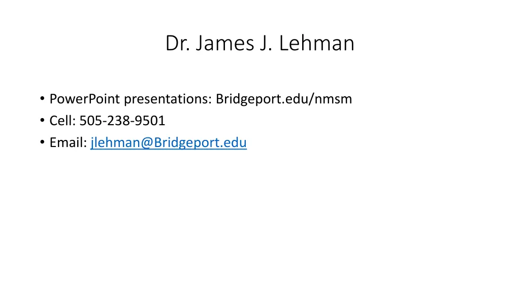 dr james j lehman