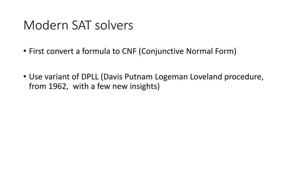 modern sat solvers