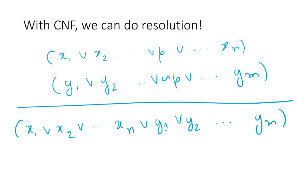 with cnf we can do resolution