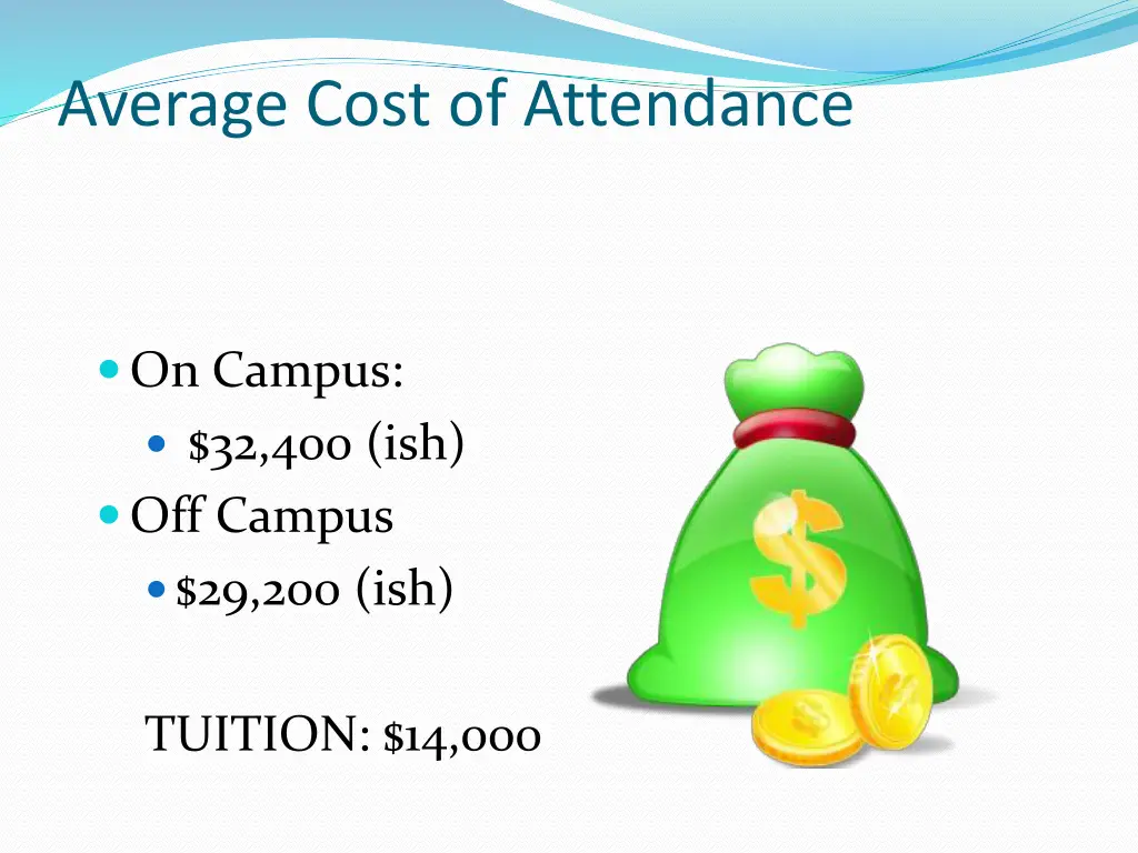 average cost of attendance 1