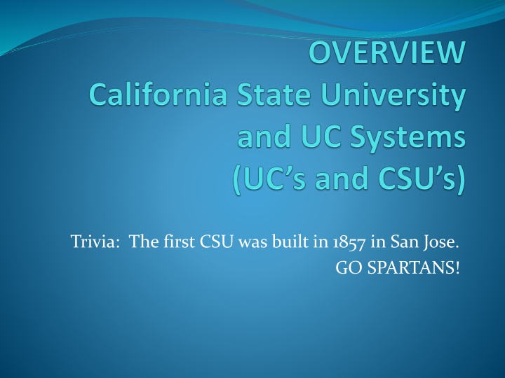 trivia the first csu was built in 1857 in san jose