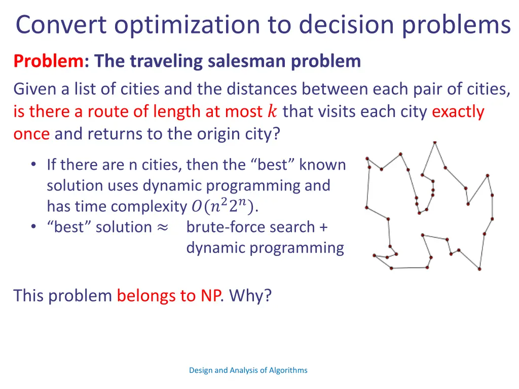 convert optimization to decision problems