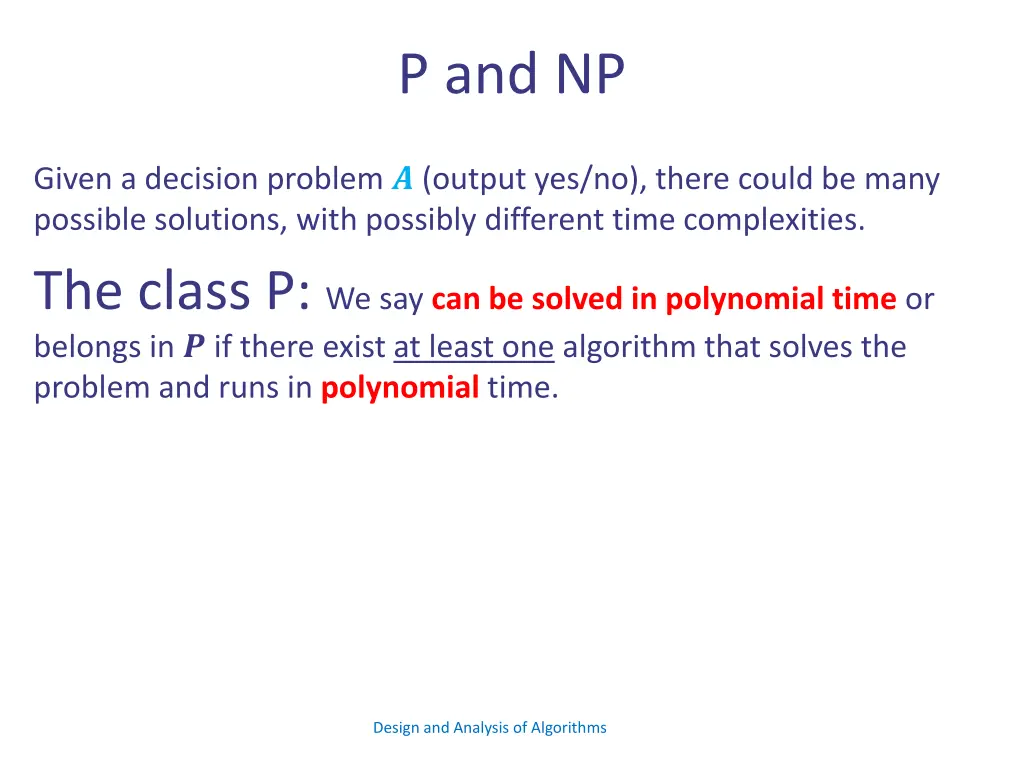 p and np