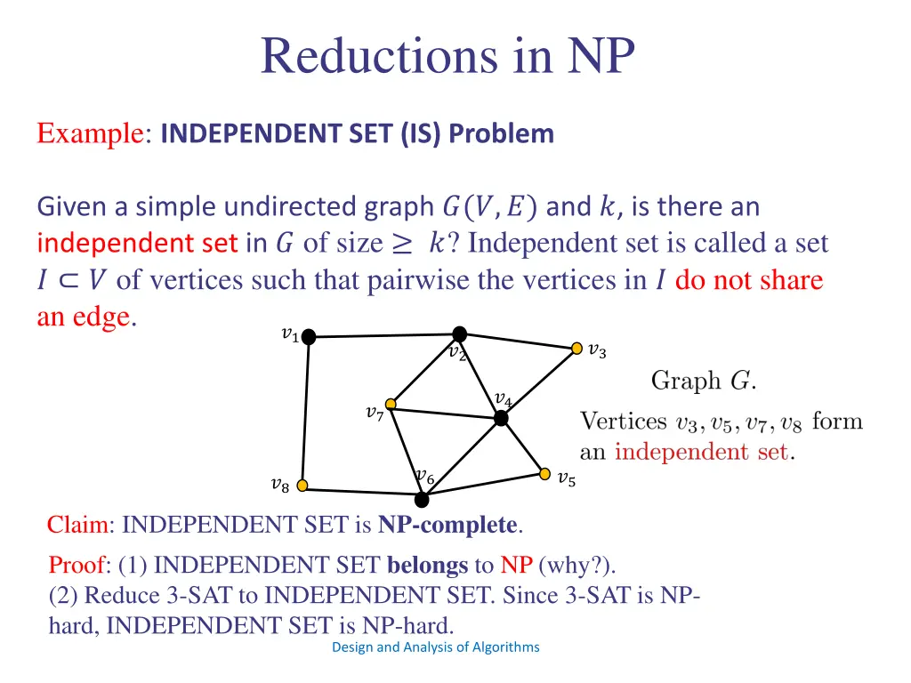 reductions in np 1