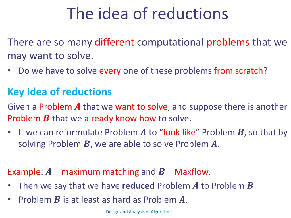 the idea of reductions 1