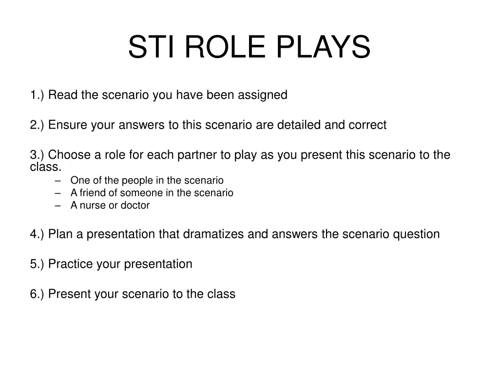 sti role plays