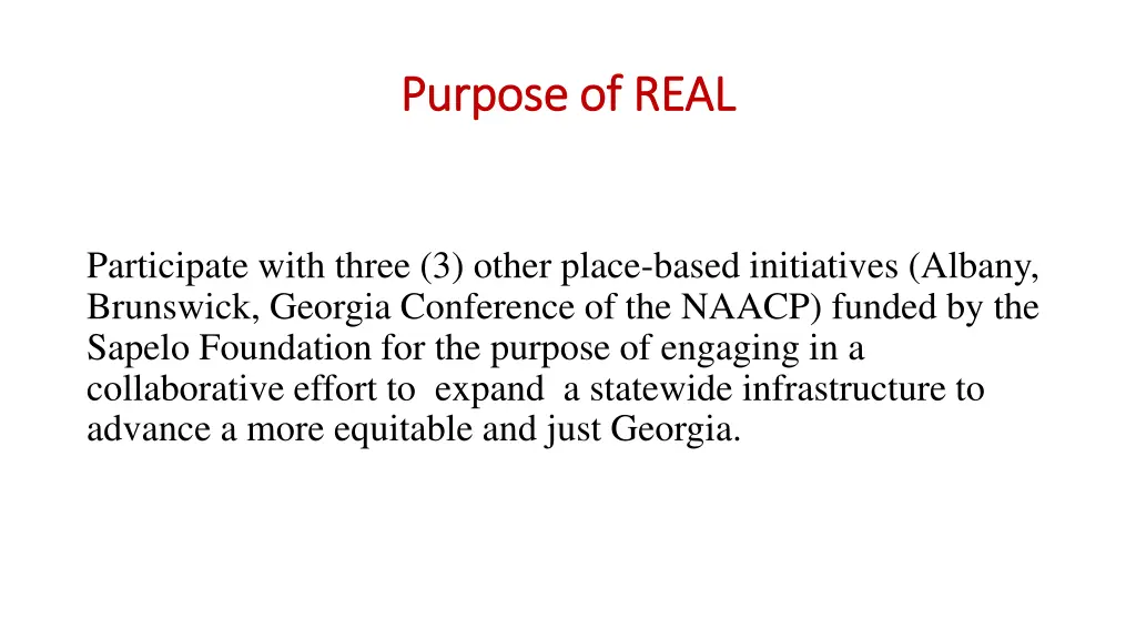 purpose of real purpose of real 3