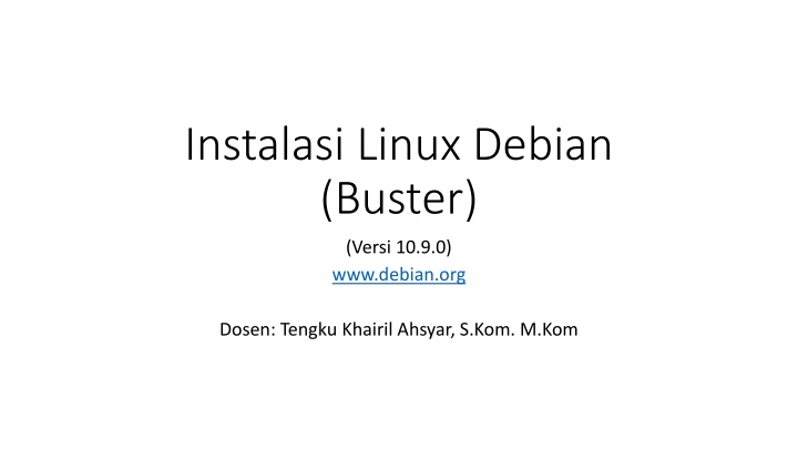 instalasi linux debian buster