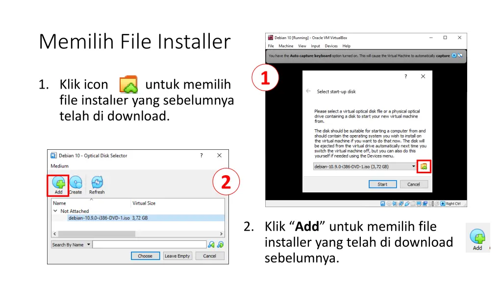 memilih file installer