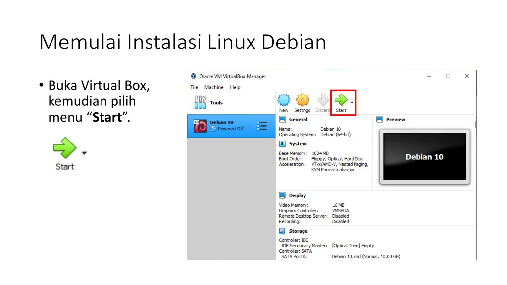 memulai instalasi linux debian