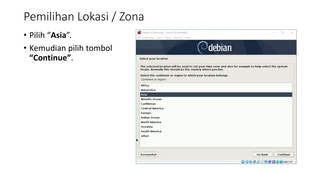 pemilihan lokasi zona 1