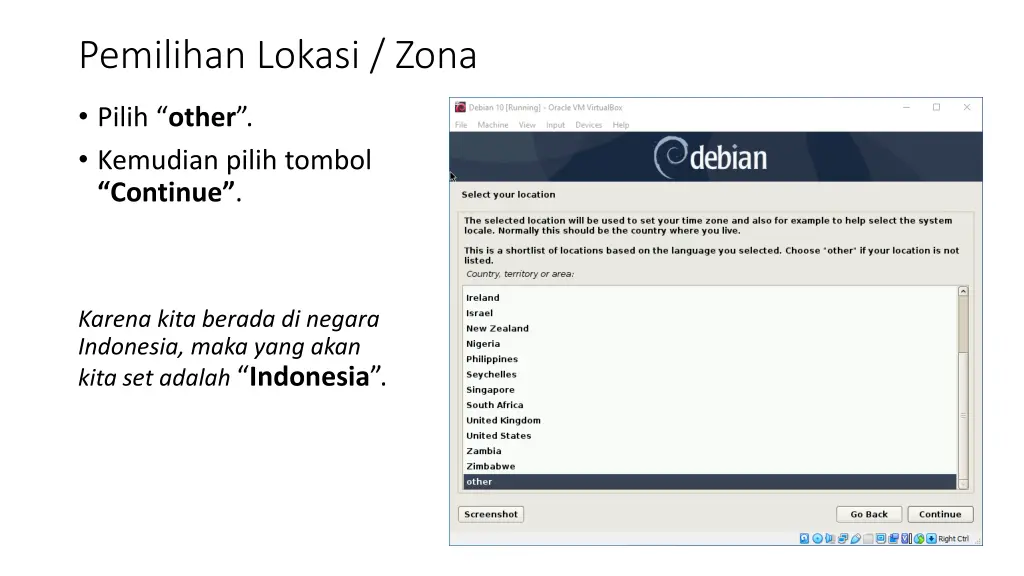 pemilihan lokasi zona