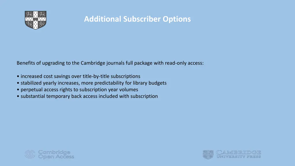additional subscriber options