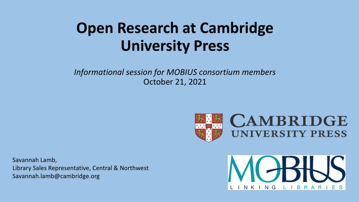 open research at cambridge university press