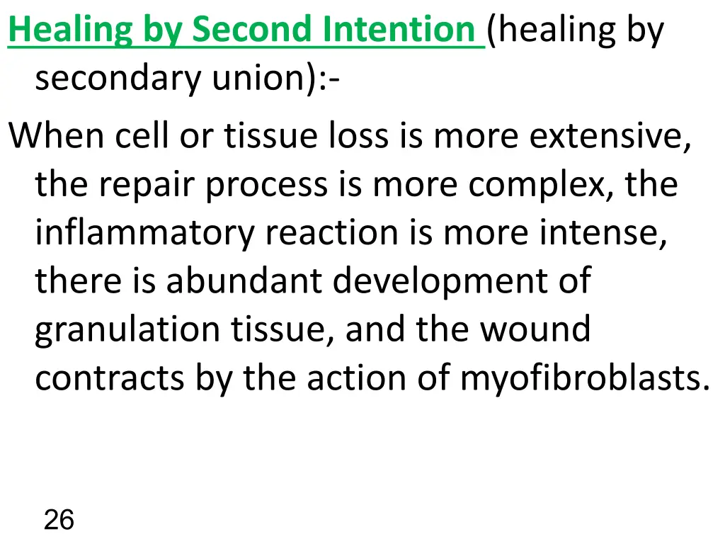 healing by second intention healing by secondary